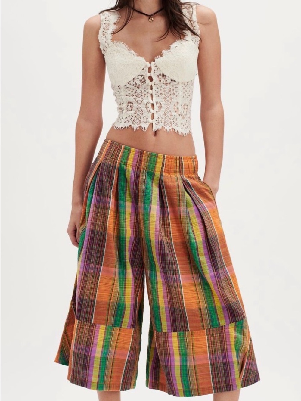 Free People Ivy Wide-Leg Culottes size medium. Like new. With pockets
